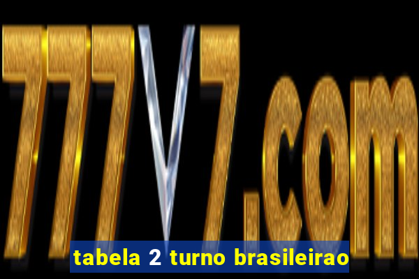 tabela 2 turno brasileirao